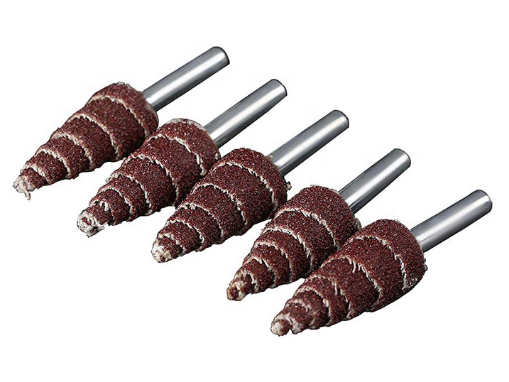 Aluminum Oxide Abrasive Cone Shape Wheels/Cartridge Rolls with Shaft