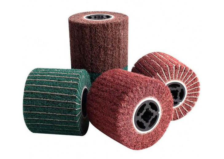 High Quality Flap wheel buffing drum， Nylon Abrasives, Non-woven Abrasive Grinding Polishing Wheels with Sand Cloth